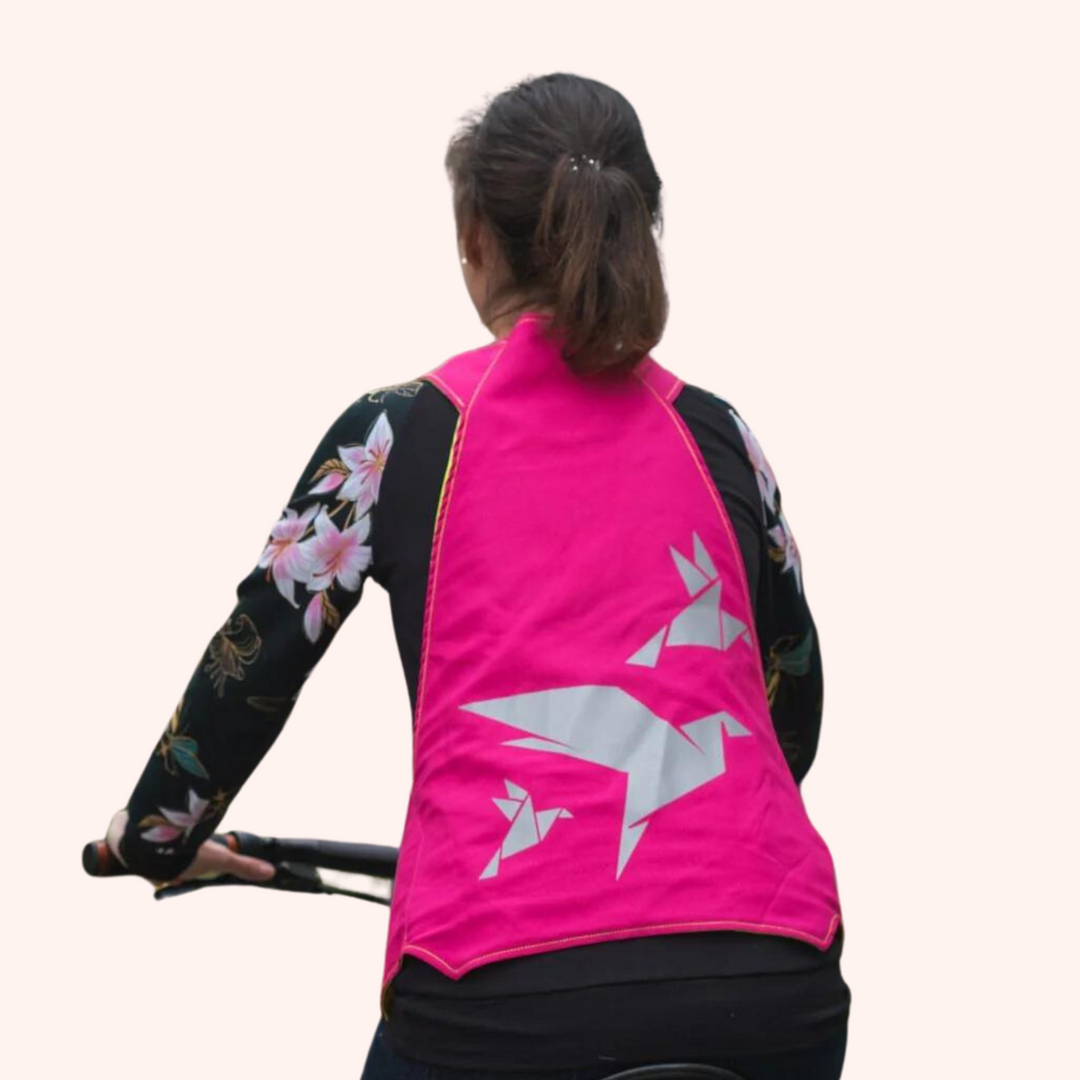 Gilet velo rose fluo best sale