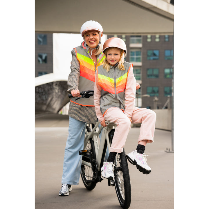 Gilet de visibilité réfléchissant et fluorescent pour enfants Arc-en-Ciel