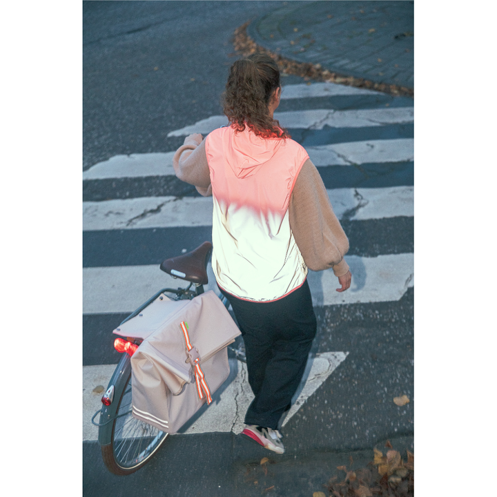 Gilet cycliste de visibilité réfléchissant corail Lori