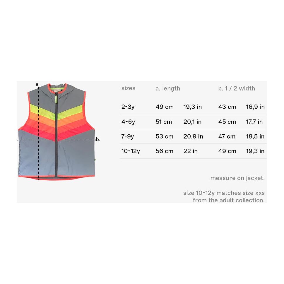 Gilet de visibilité réfléchissant et fluorescent pour enfants Arc-en-Ciel