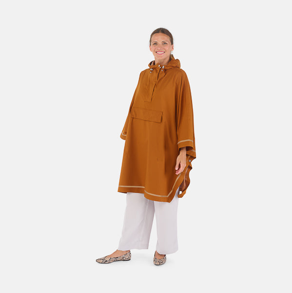Poncho Imperméable Vélo Cyclisme – Cape De Pluie Réutilisable, Bande Réfléchissante, Taille Unique