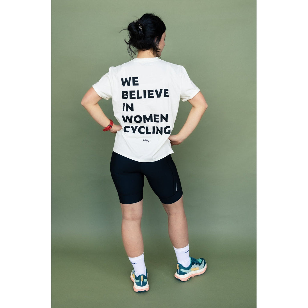 Tee-Shirt "We Believe In Women Cycling" Ecru/Noir - Romy