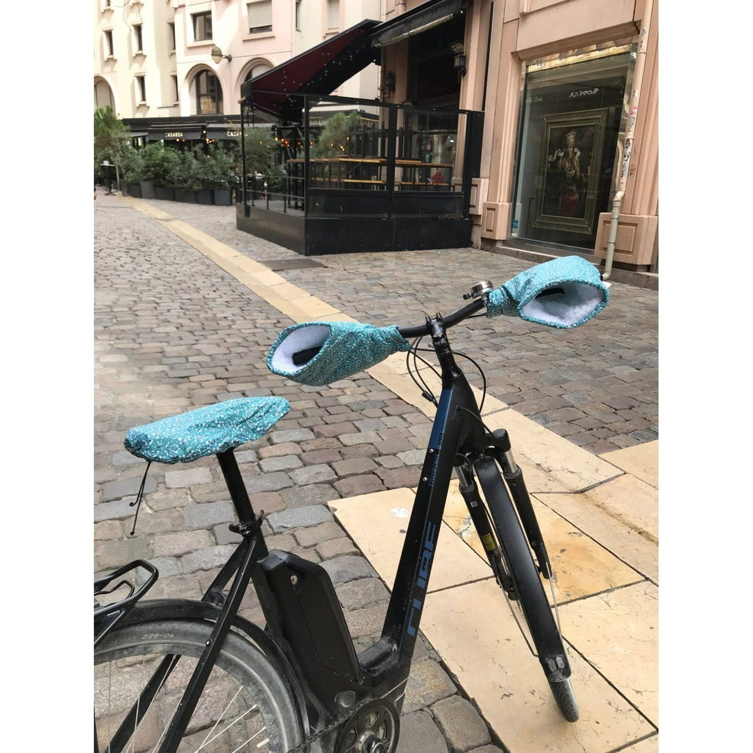 Gants de guidon de moto Manchons de vélo Coupe-vent Gants de cyclisme  imperméables à l'eau Hiver Vélo chaud